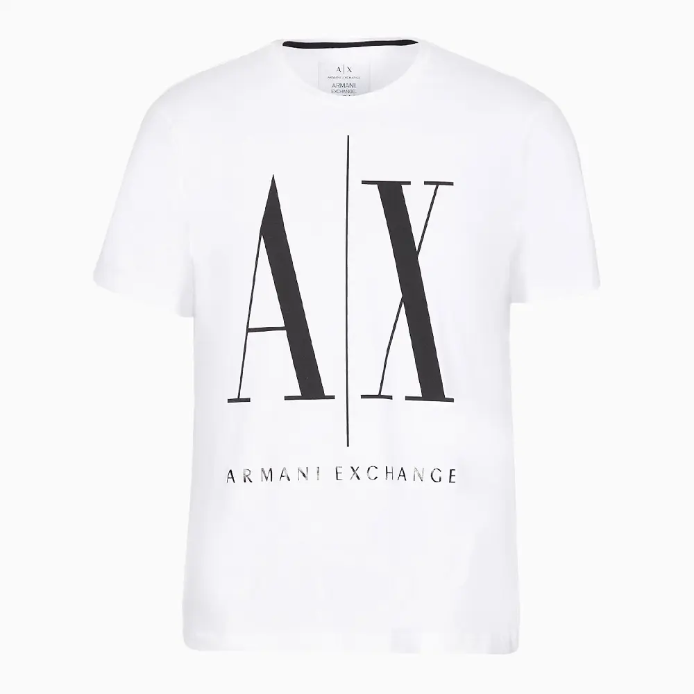 

Футболка Armani Exchange Icon Logo Regular Fit, белый/черный