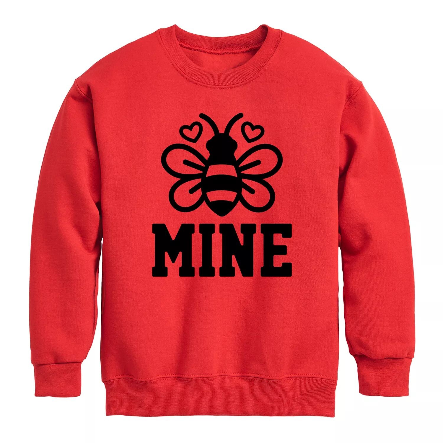 

Флисовый свитшот с рисунком "Bee Mine" для мальчиков 8–20 лет ко Дню святого Валентина Licensed Character, красный