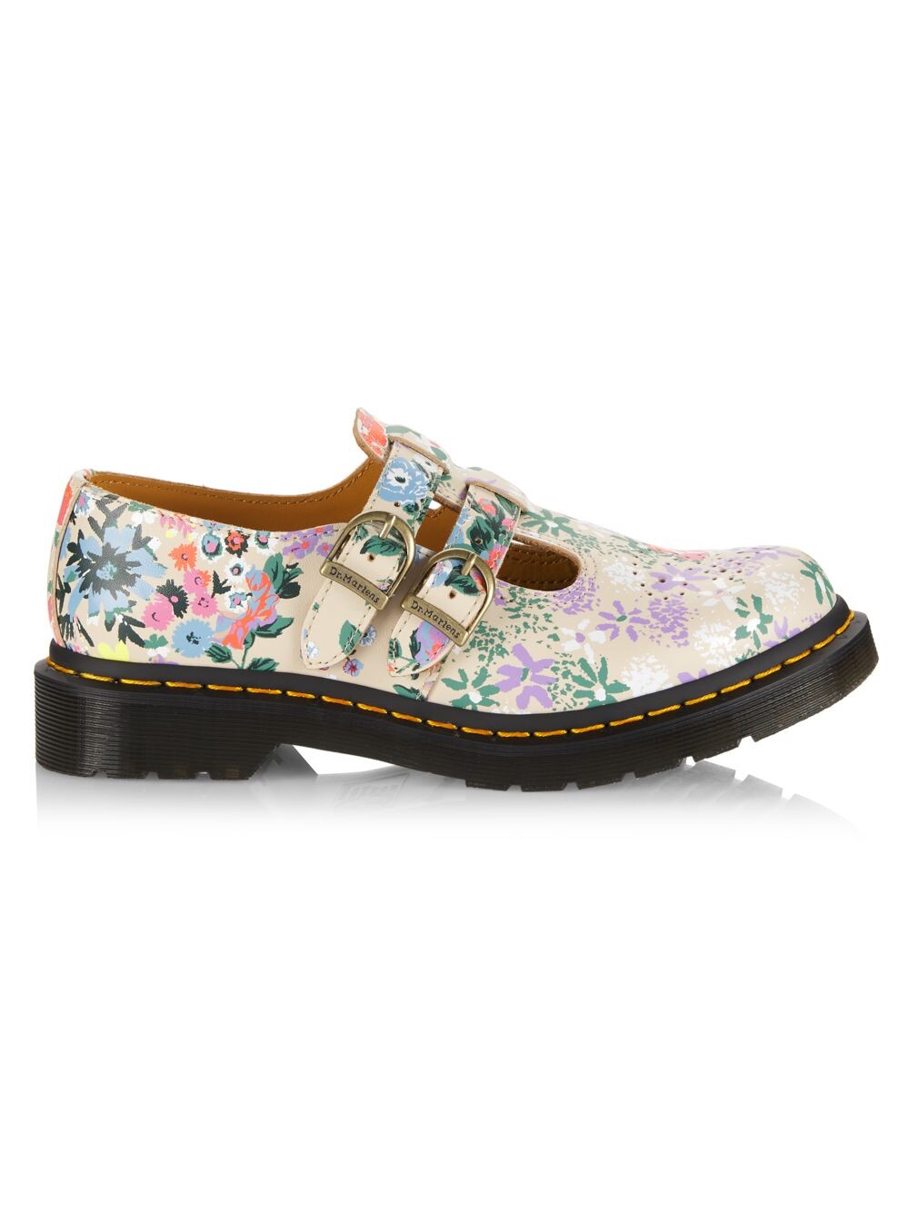 

Кожаные туфли Мэри Джейн с цветочным плетением 8065 Dr. Martens