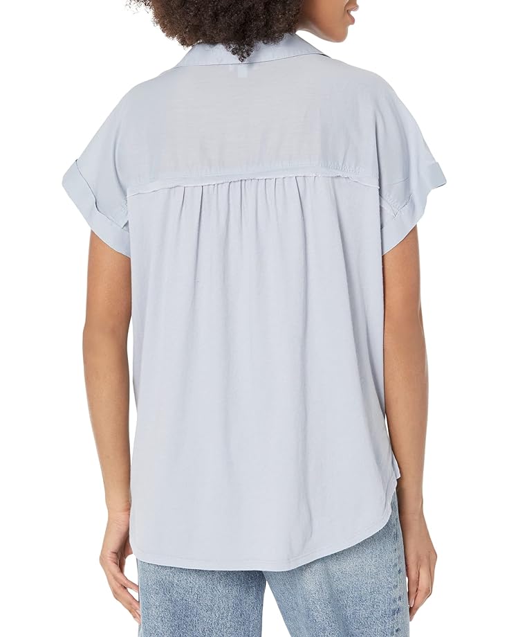 Рубашка Splendid Short Sleeve Paige Shirt, цвет Chicory цена и фото