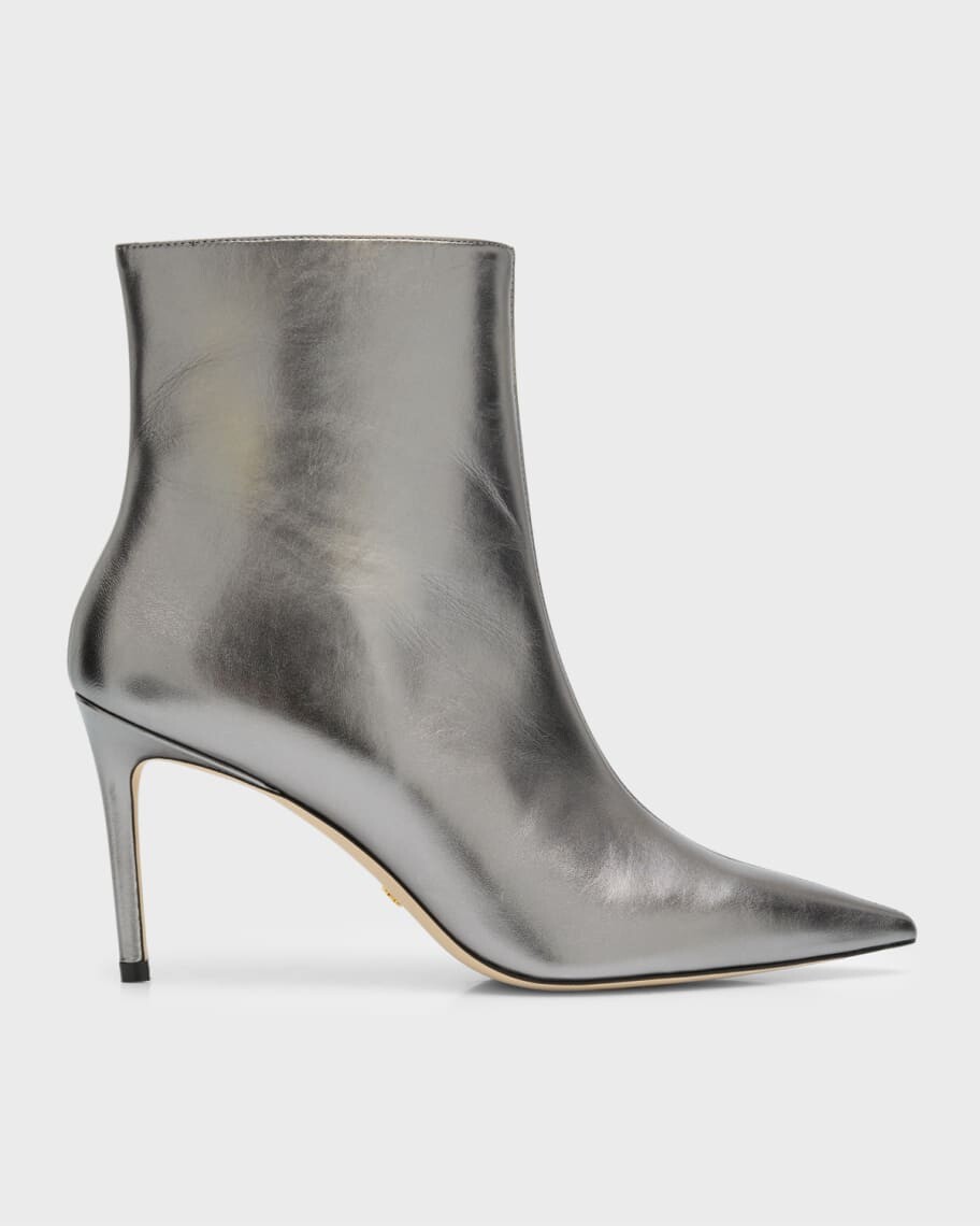 

Ботильоны Stuart с эффектом металлик и шпильками Stuart Weitzman