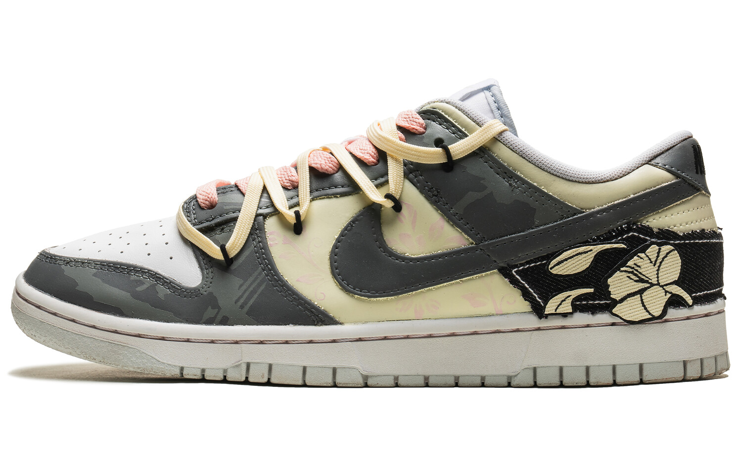 

Кроссовки Nike Dunk Skateboarding Shoes Men Low-top Gray/Yellow, серый