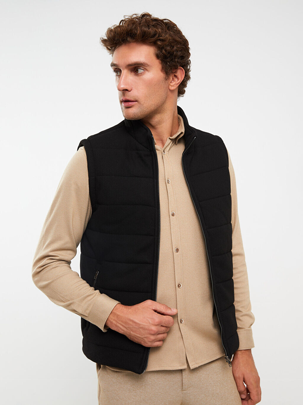 

Мужской жилет Slim Fit с воротником-стойкой LCW Vision
