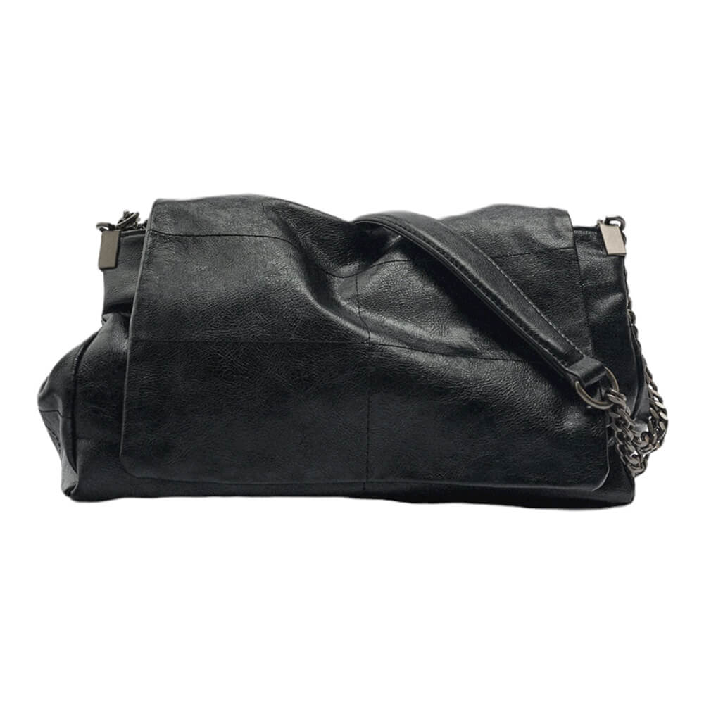 Сумка Zara Rock Style, черный прямоугольная сумка с круглыми ручками zara баклажановый