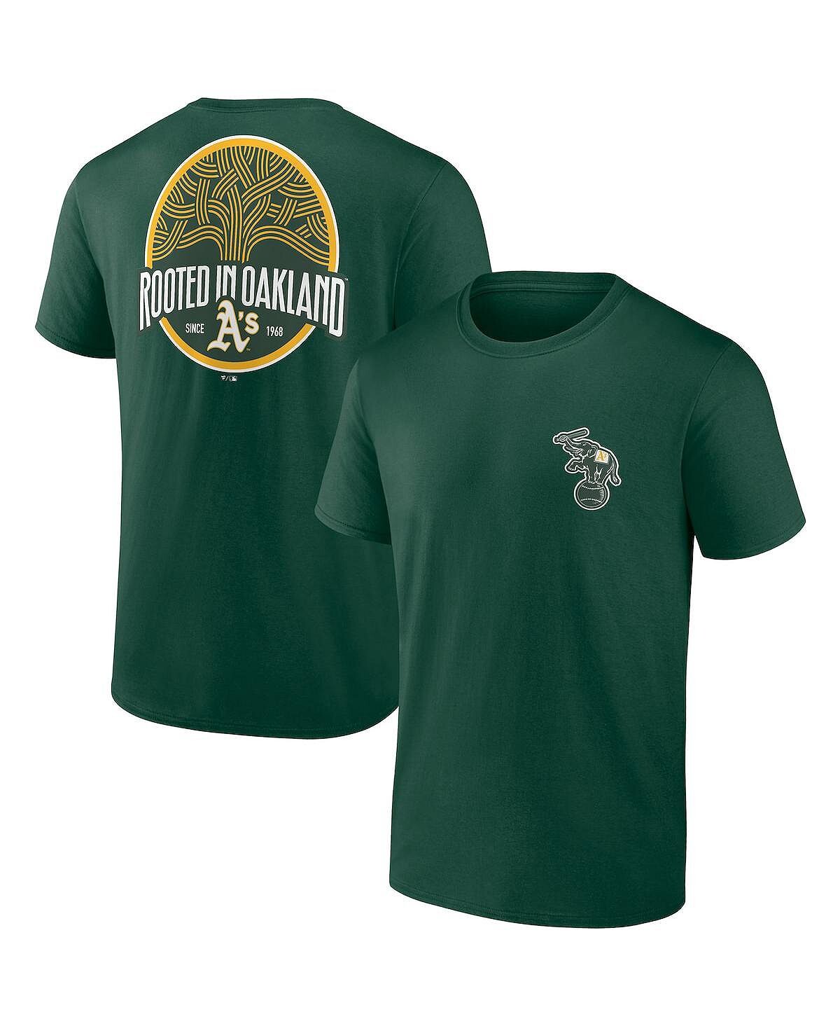 

Мужская фирменная зеленая футболка oakland athletics iconic bring it Fanatics, зеленый