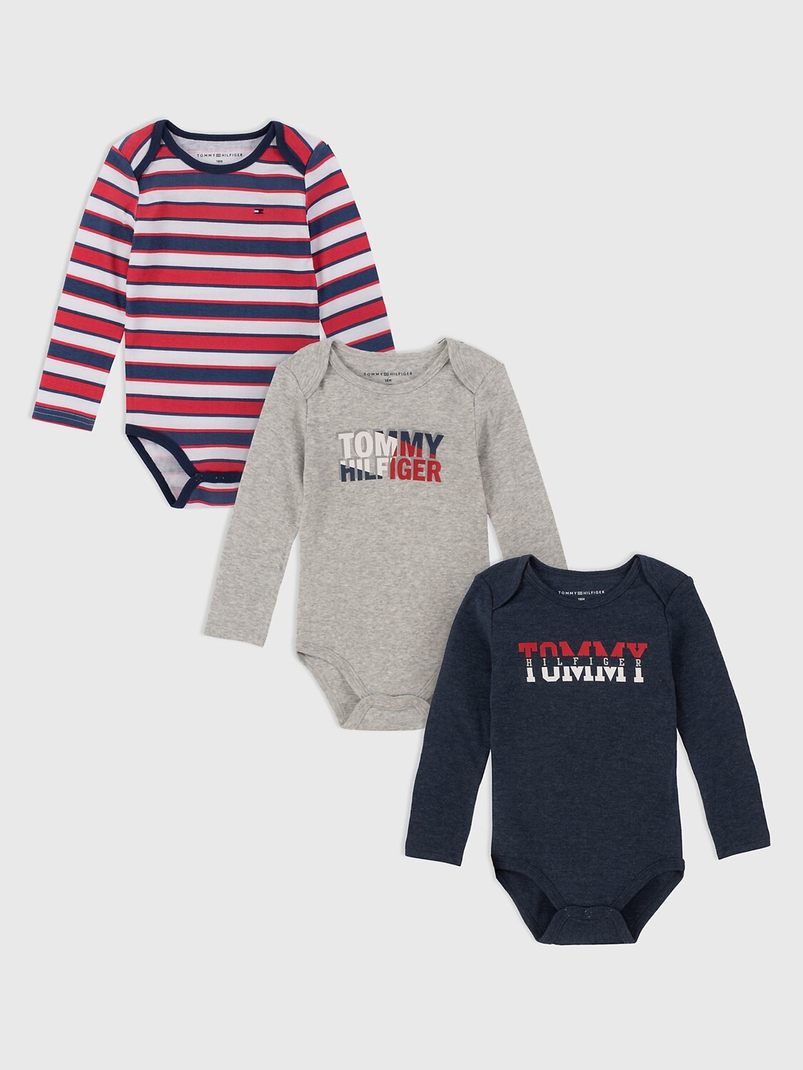 

Боди с длинными рукавами для малышей, 3 шт. Tommy Hilfiger, ассорти