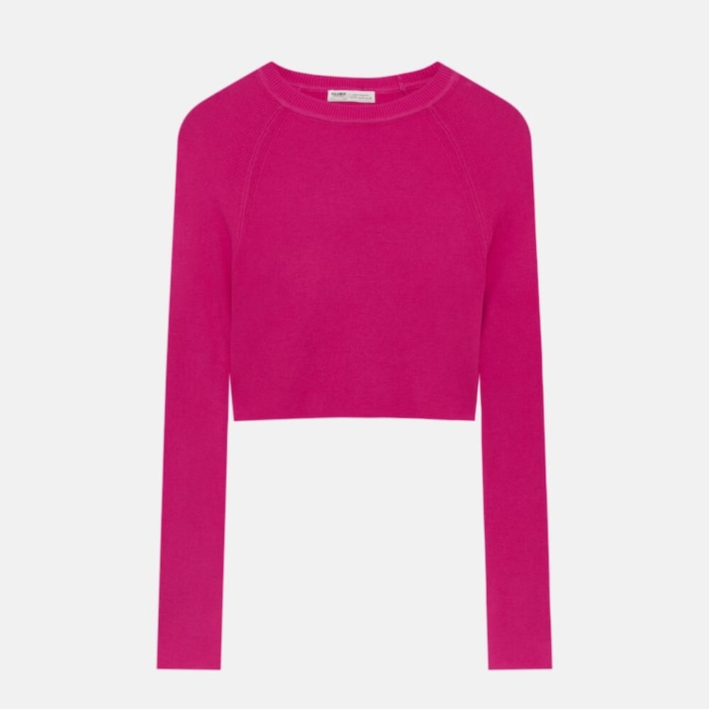 

Свитер Pull&Bear Cropped Knit, фуксия