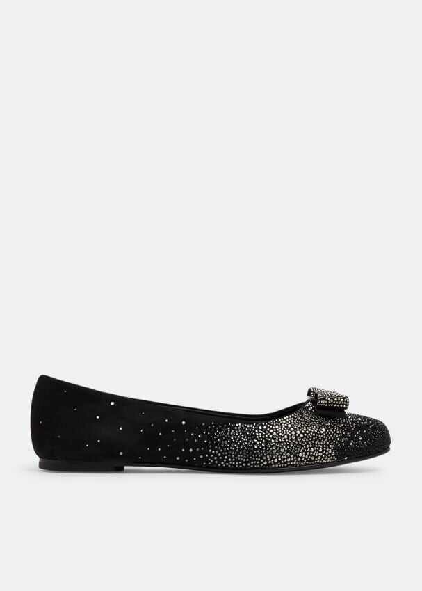 

Балетки FERRAGAMO Vara bow ballet flats, черный