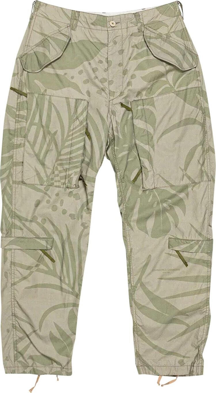 

Брюки Engineered Garments Aircrew Pant 'Khaki/Olive Leaf Print', зеленый