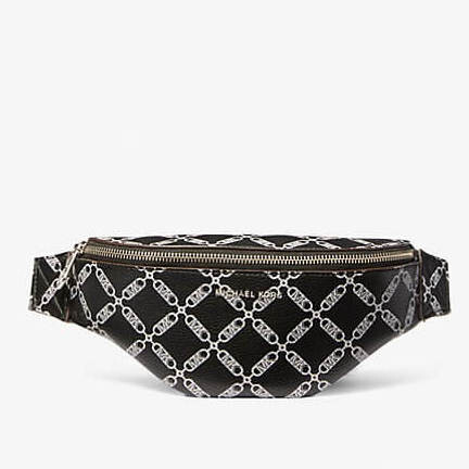

Детская сумка-слинг Michael Kors Kids Empire Logo Print Faux Leather, черный