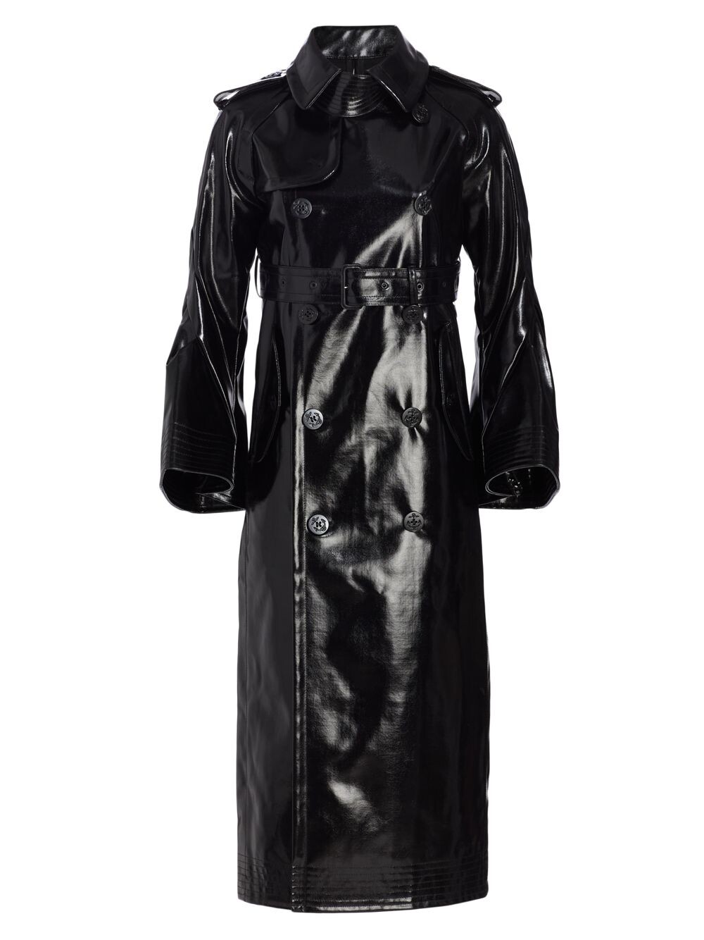 

Шерстяное пальто с покрытием Surge Sacai, черный