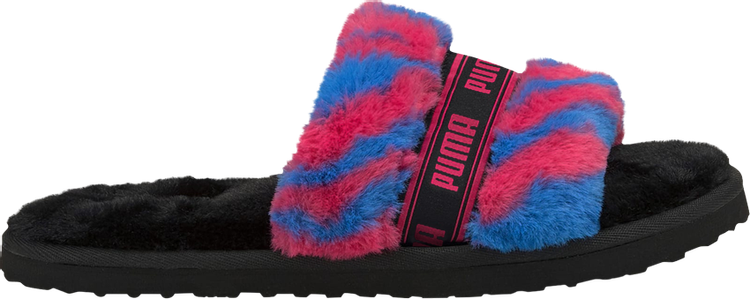 цена Сандалии Puma Wmns Fluff Slide Wild - Beetroot Purple, черный