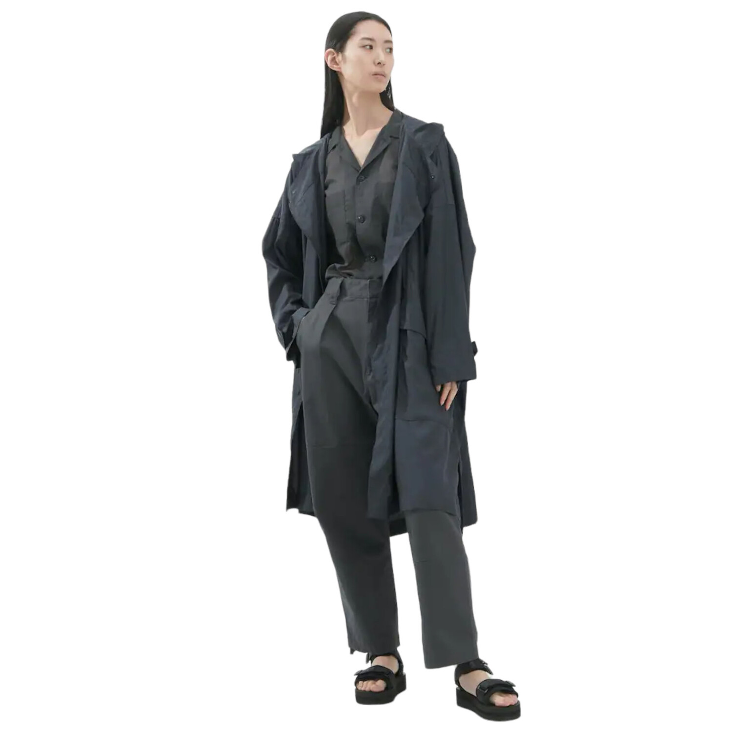 

Пончо Uniqlo Nylon, серый