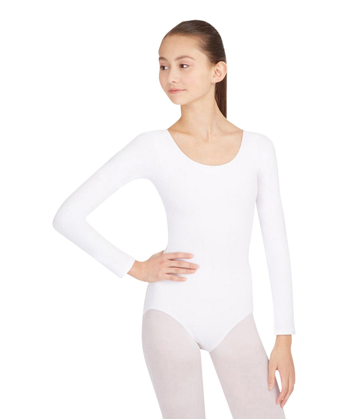 

Купальник с длинным рукавом Capezio, белый