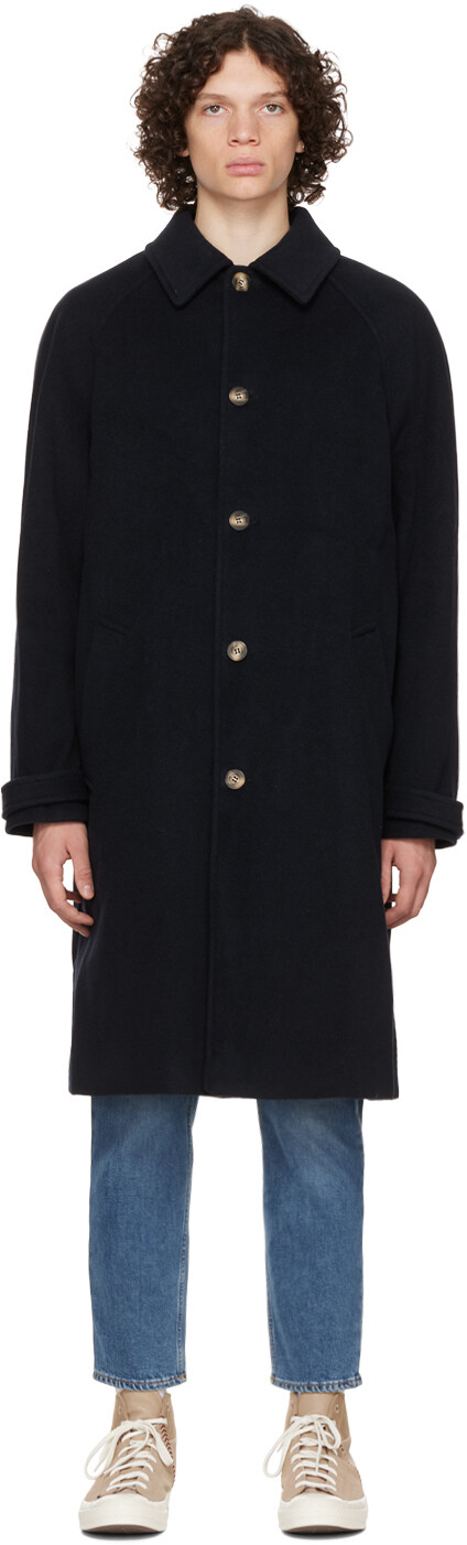 

Темно-синее пальто Ethan A.P.C., Синий