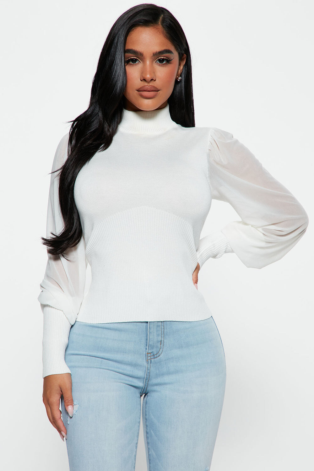 

Свитер Fashion Nova RAB5000, слоновая кость