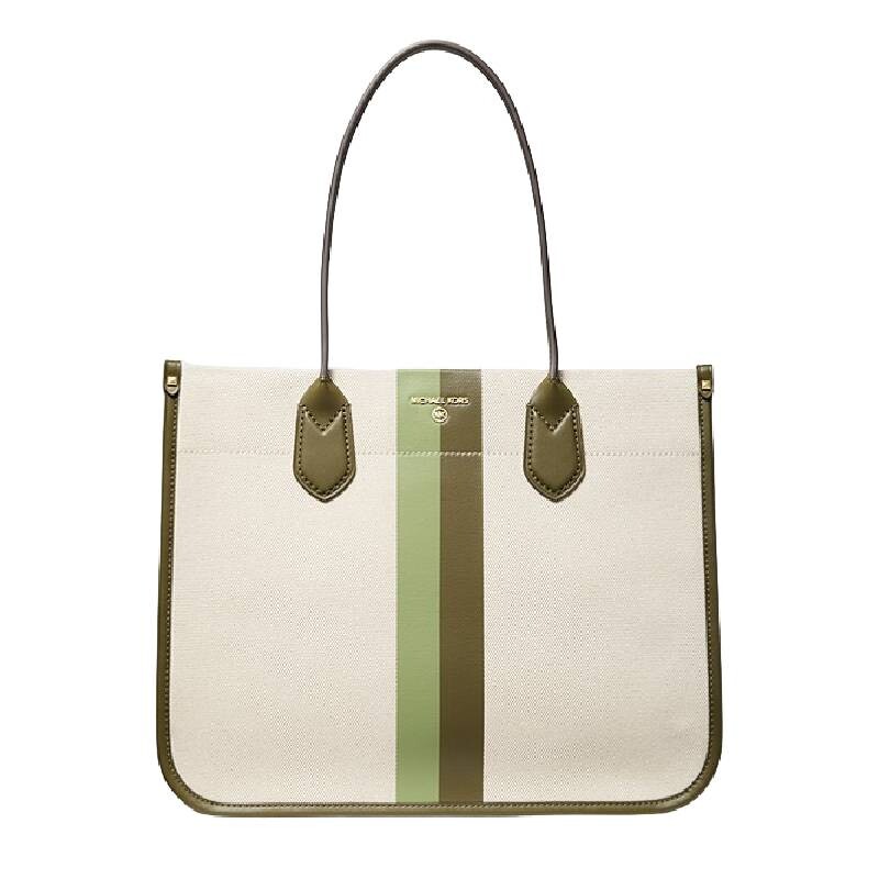 

Сумка Michael Michael Kors Heidi Large Stripe Canvas, оливковый/бежевый