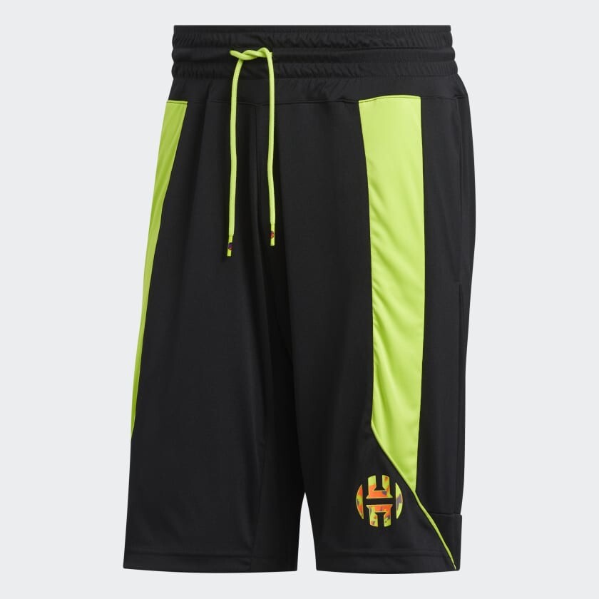 

Шорты adidas Harden Swagger, черный/зеленый/оранжевый