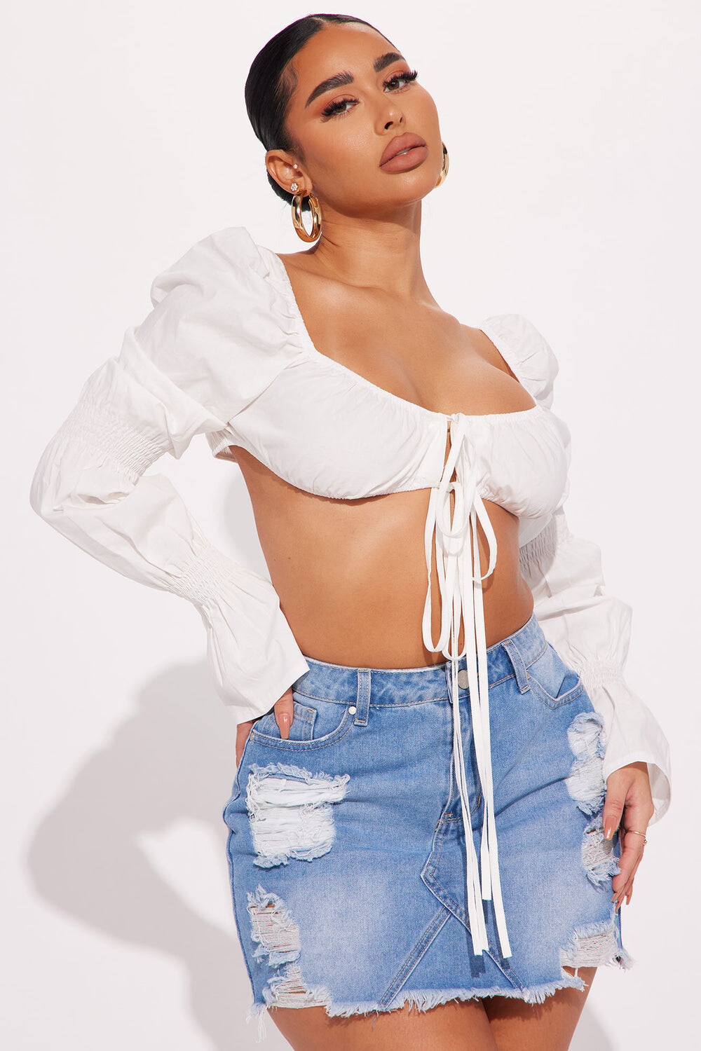 

Топ Fashion Nova XS360, белый