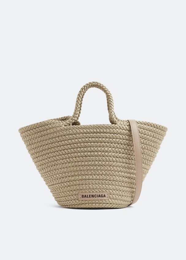

Сумка-тоут BALENCIAGA Ibiza small basket bag, бежевый