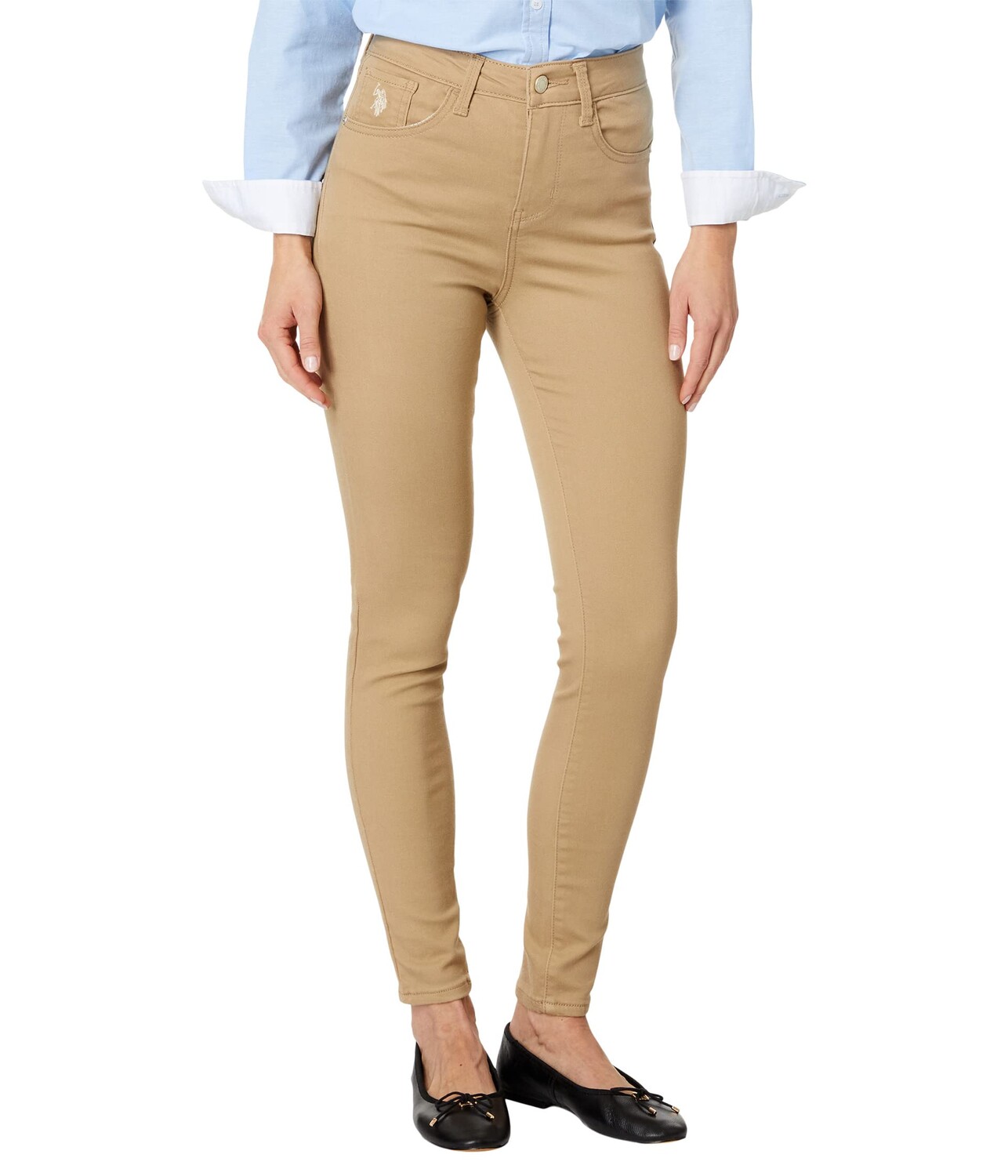 

Джинсы U.S. POLO ASSN., Uspa High-Rise Super Skinny Jeans in Khaki