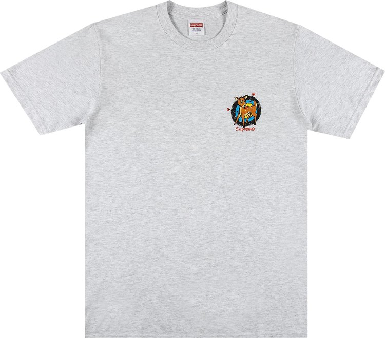 Футболка Supreme Deer Tee 'Ash Grey', серый футболка supreme futura logo tee ash grey серый