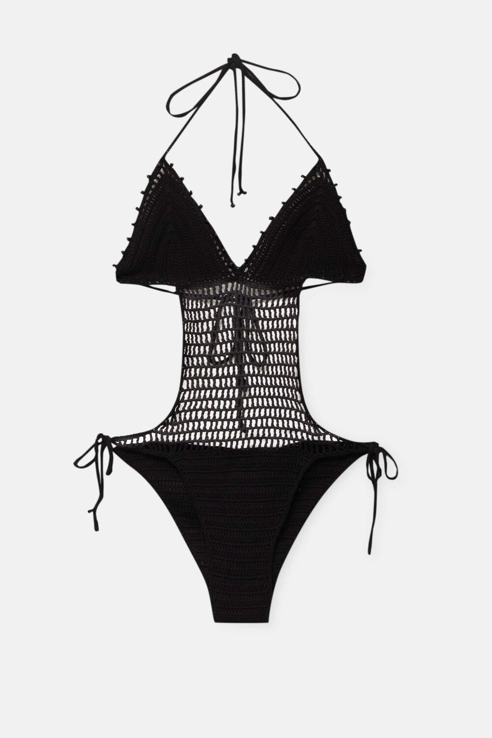 

Боди Pull&Bear Crochet Cut Out, черный