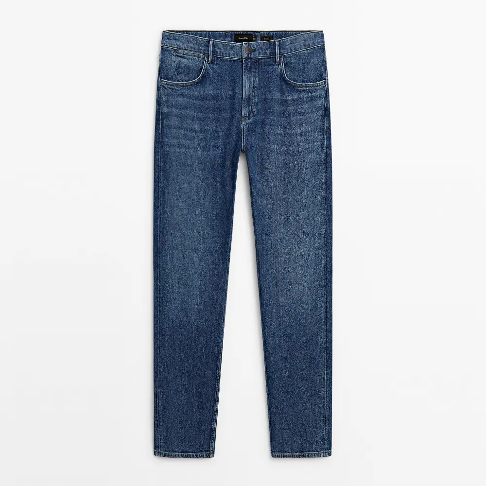 

Джинсы Massimo Dutti Regular-fit Bleached, синий