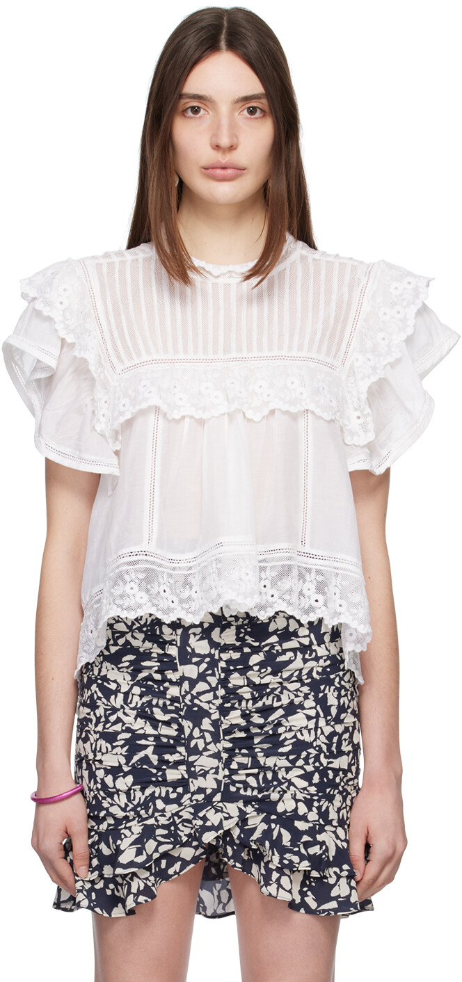 

Белая блуза Местия Isabel Marant