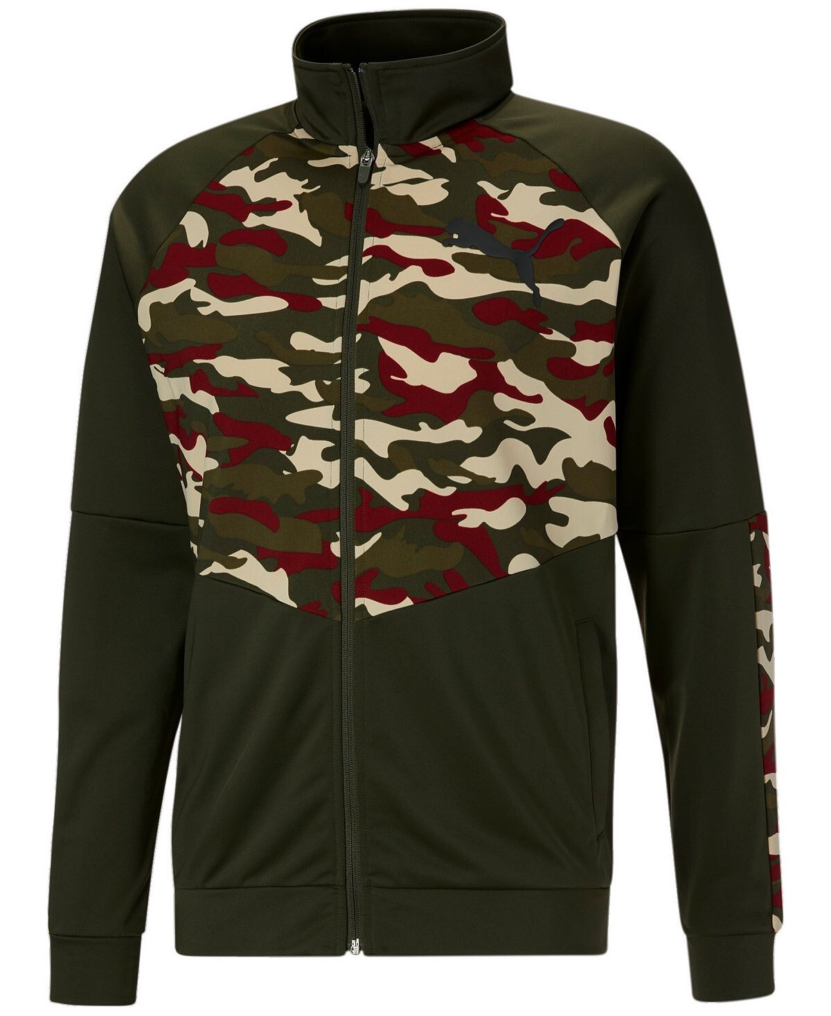 

Мужская спортивная куртка contrast camo с молнией во всю длину Puma, зеленый