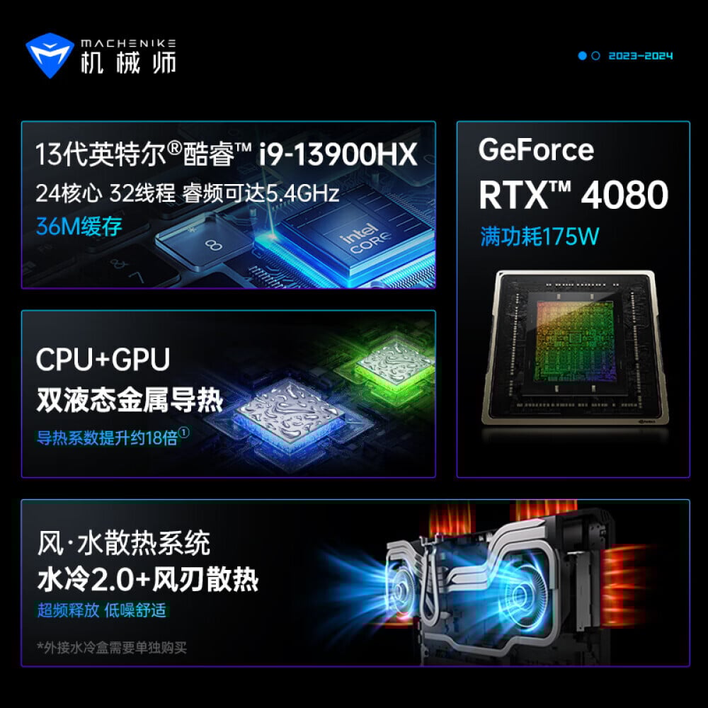 

Игровой ноутбук MACHENIKE Sugon 16 Pro 16", 32 Гб/1 Тб, i9-13900HX, RTX4080, белый, английская клавиатура