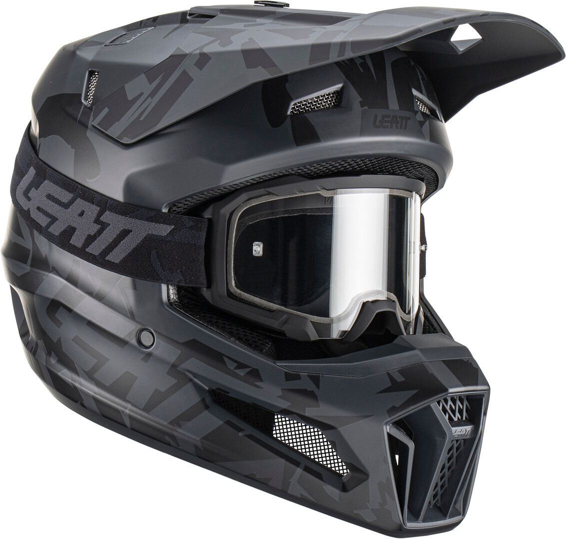 

Leatt 3.5 Stealth Шлем для мотокросса с очками,