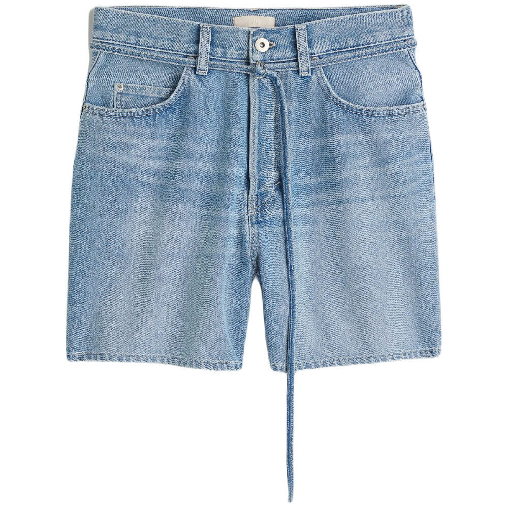 

Шорты H&M High Waist Denim, светло-синий