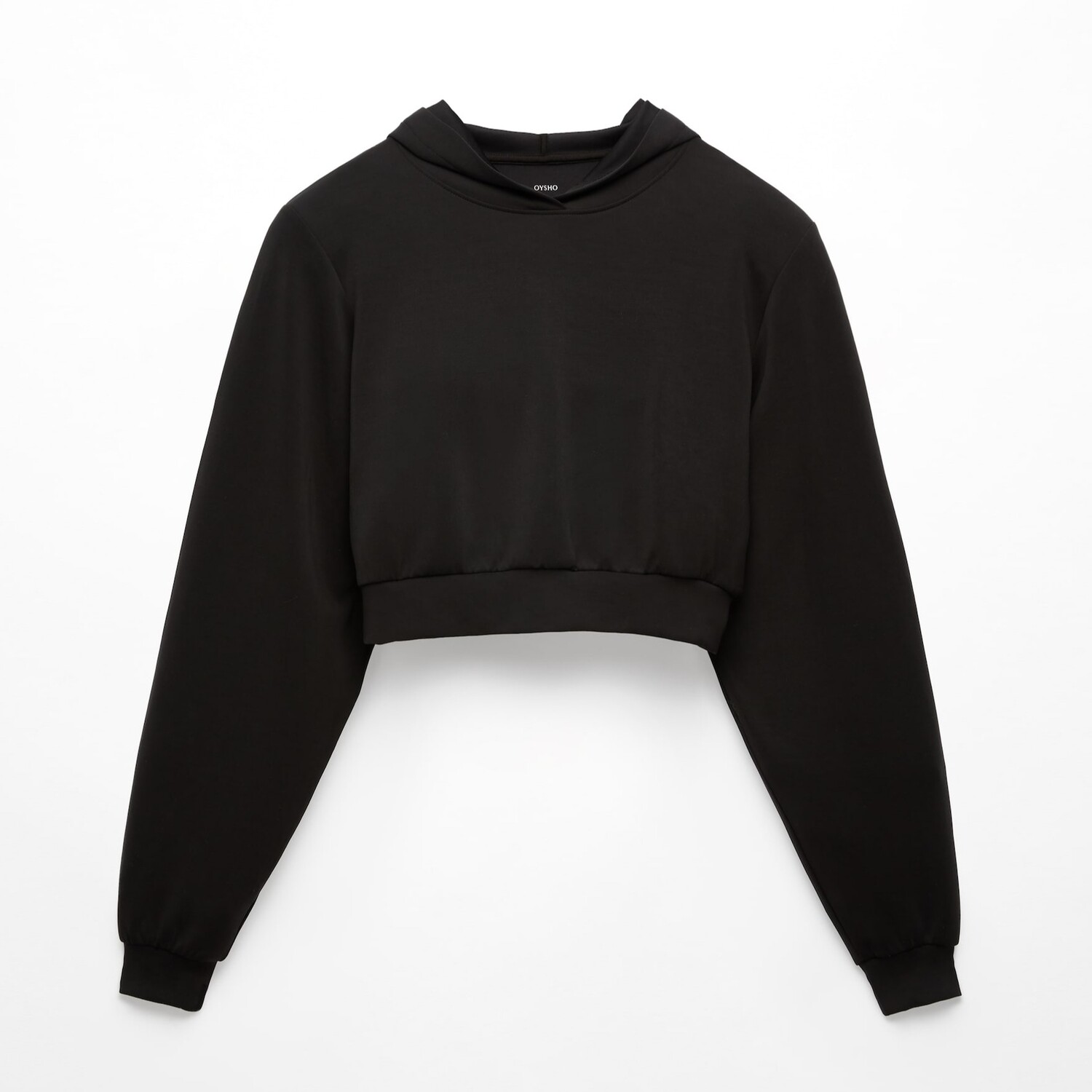 

Толстовка Oysho Crop With Modal, черный