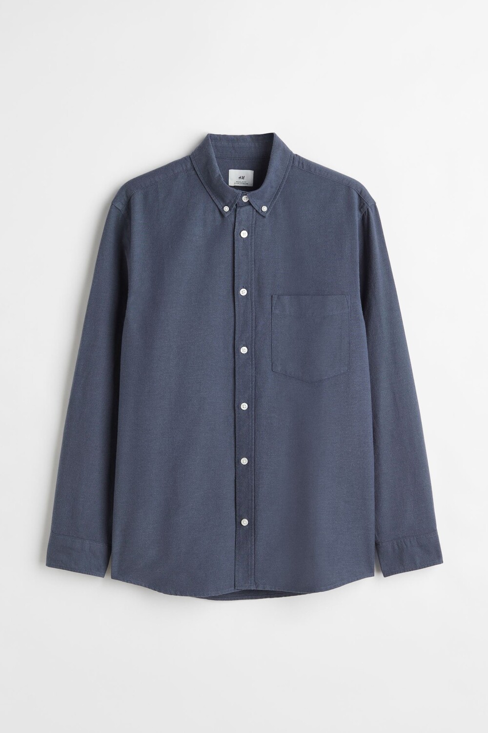 

Рубашка H&M Regular Fit Oxford Shirt, темно-синий