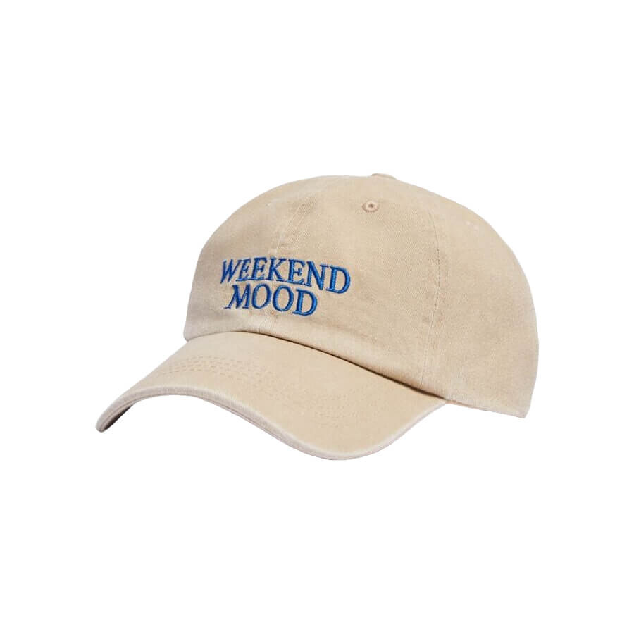 

Бейсболка Bershka Faded With Embroidery, песочный