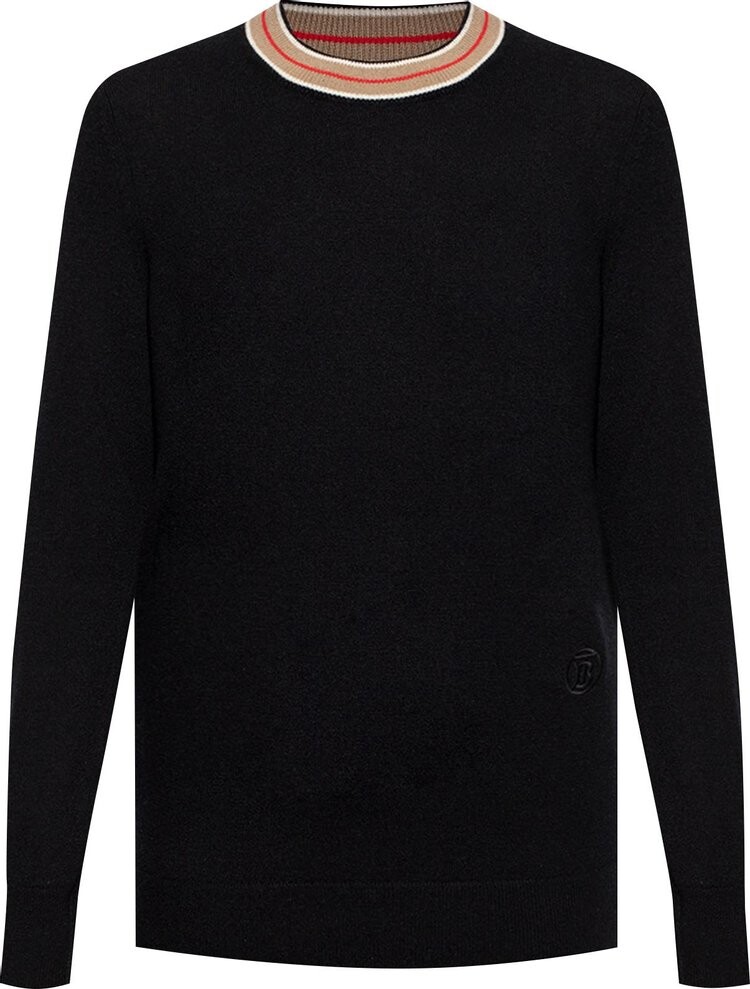 

Свитер Burberry Contrast Collar Sweater 'Black', черный