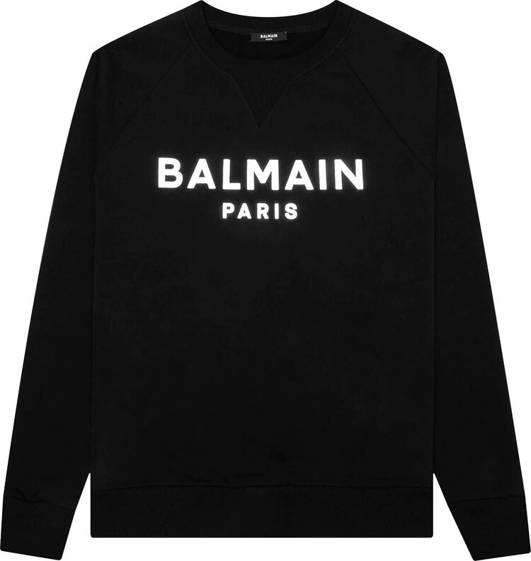 

Толстовка Balmain Foil Sweatshirt 'Noir/Argent', черный