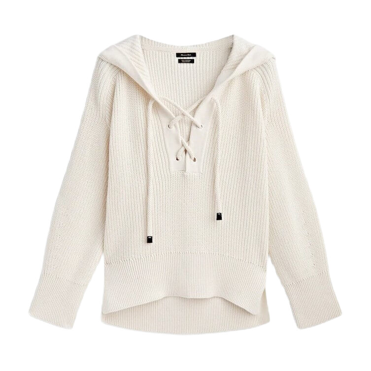

Свитер Massimo Dutti Purl Knit, светло-бежевый