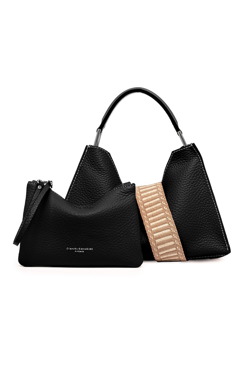 Кожаная сумка Aurora со съемной сумкой для туалетных принадлежностей Gianni Chiarini, черный