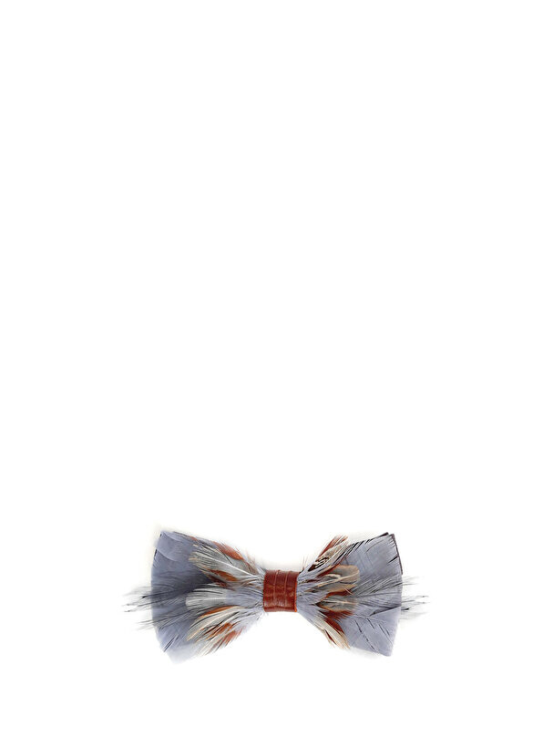

Серый замшевый галстук-бабочка с перьями genius-bowtie