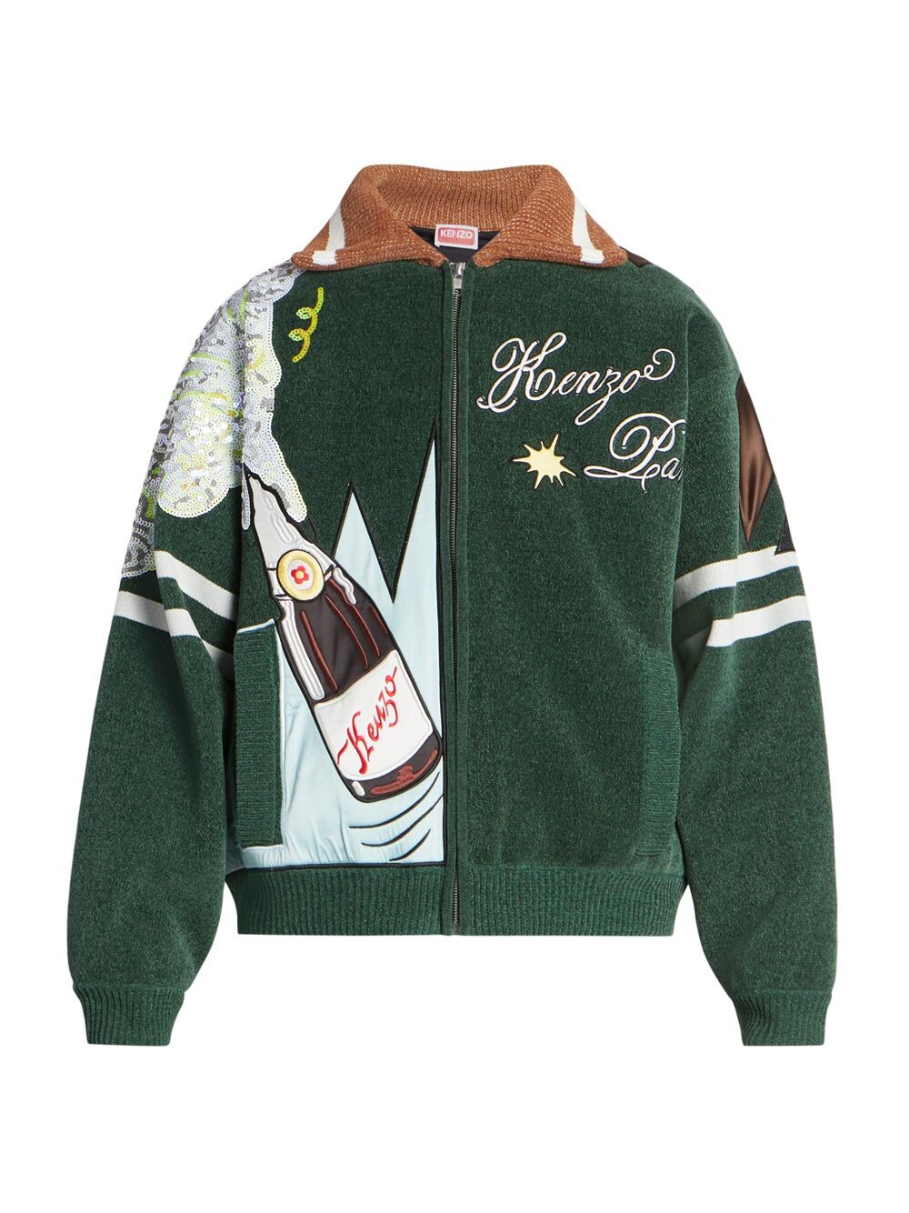 

Бомбер с вышивкой для вечеринок KENZO, Зеленый