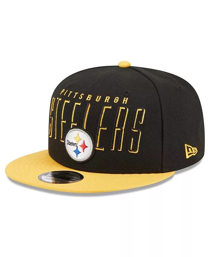 

Мужская черно-золотая бейсболка Pittsburgh Steelers Headline 9FIFTY Snapback New Era, черный