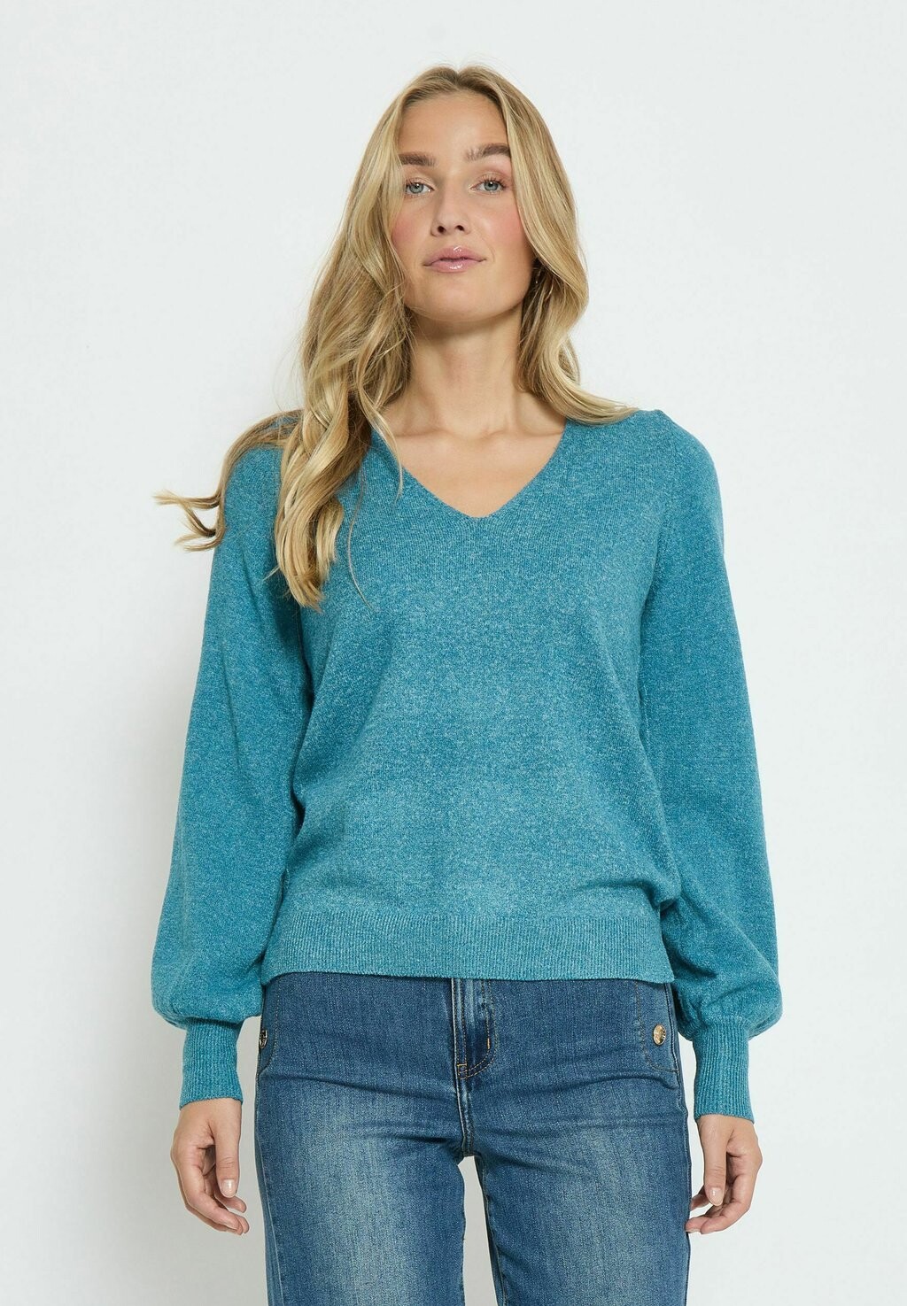 

Вязаный свитер ETAL LONG SLEEVE Desires, цвет m cystal teal melange
