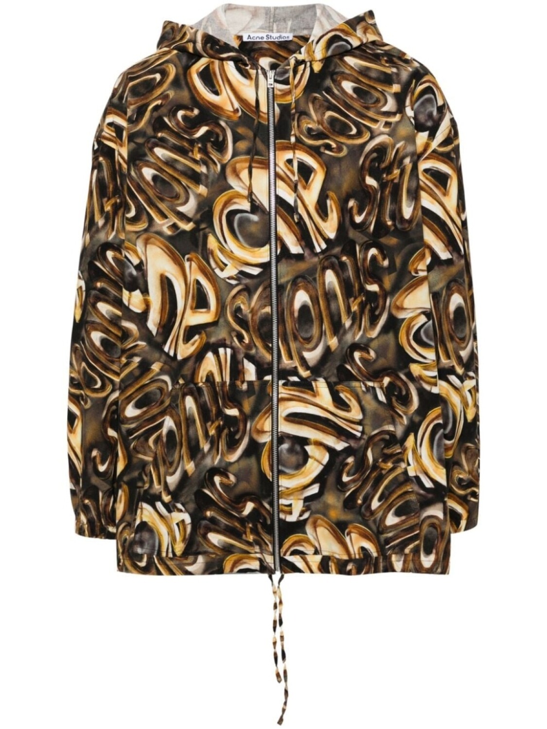 

Acne Studios куртка с капюшоном и логотипом, черный