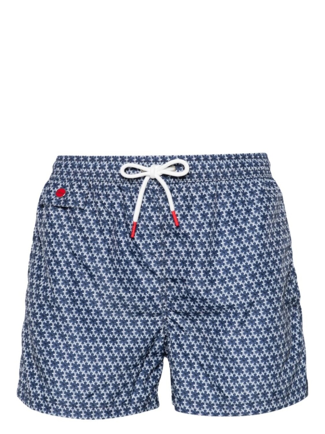 

Kiton плавки-шорты с геометричным узором, синий