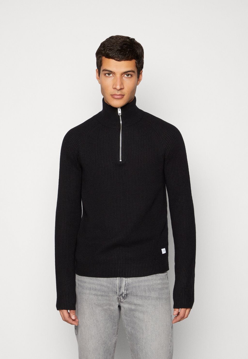 

Свитер JJPANNEL HALF ZIP Jack & Jones, черный