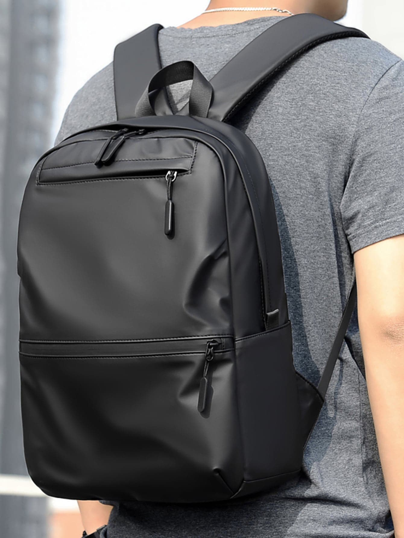 Мужской модный синий рюкзак, черный рюкзак мужской износостойкий водонепроницаемый многофункциональный большой емкости