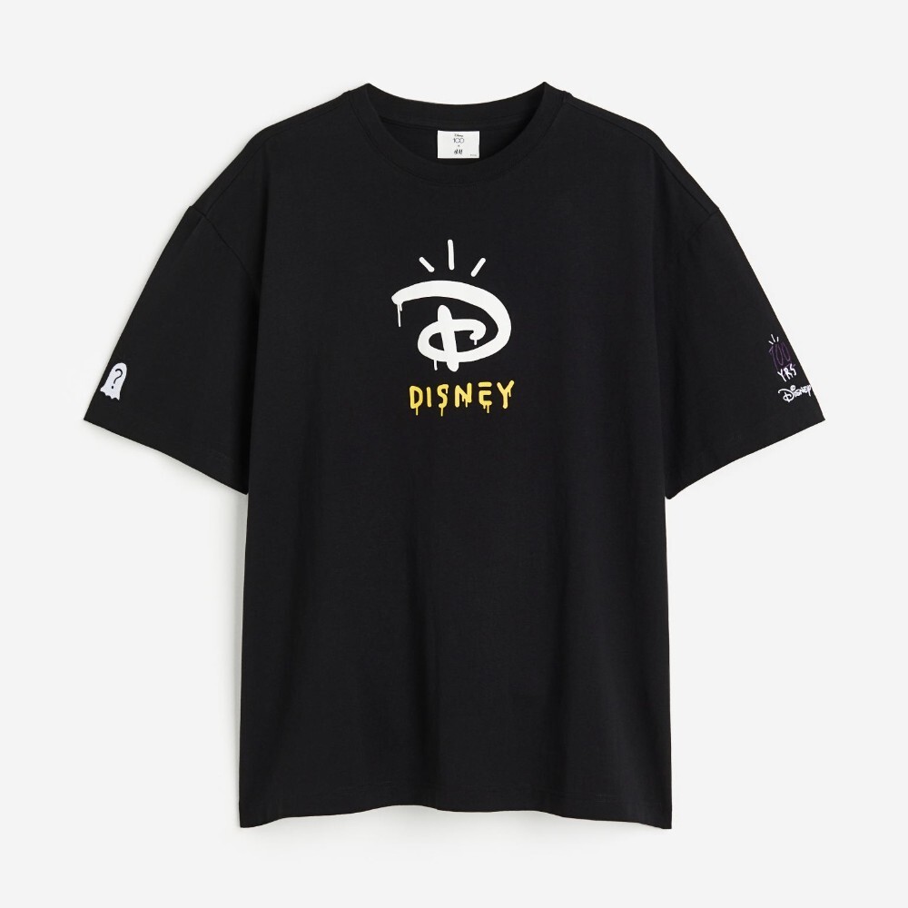 

Футболка H&M x Disney100 Loose Fit, черный