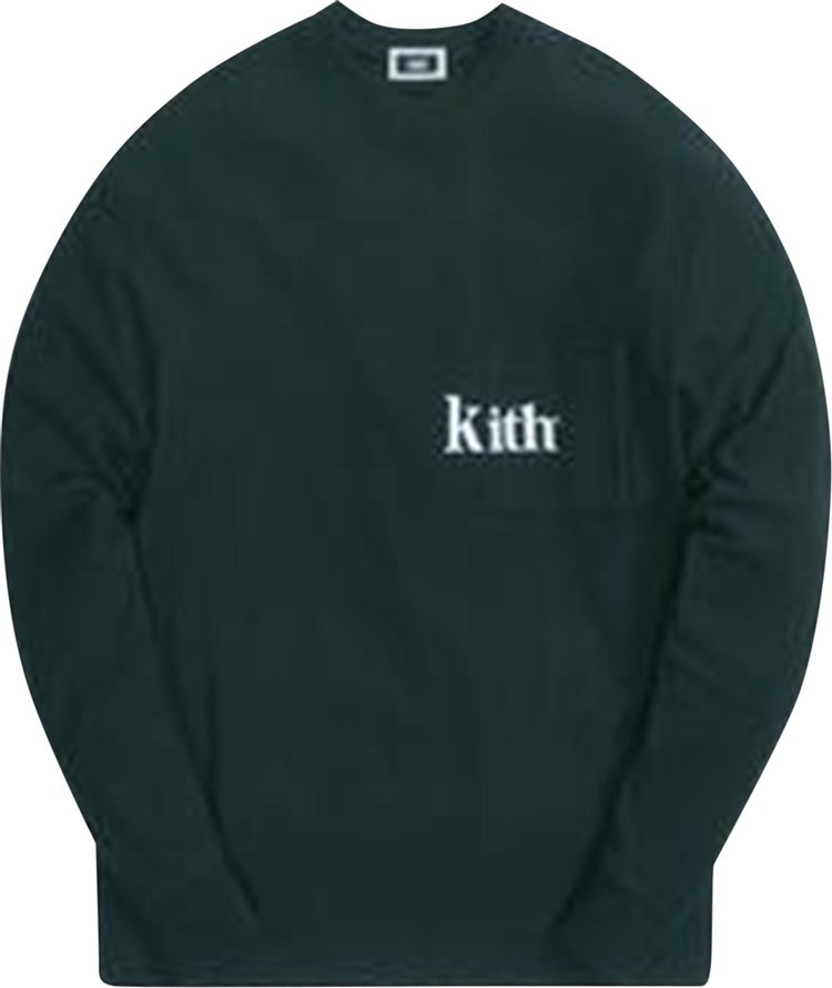 Лонгслив Kith Long-Sleeve Quinn Tee 'Stadium', зеленый - фото